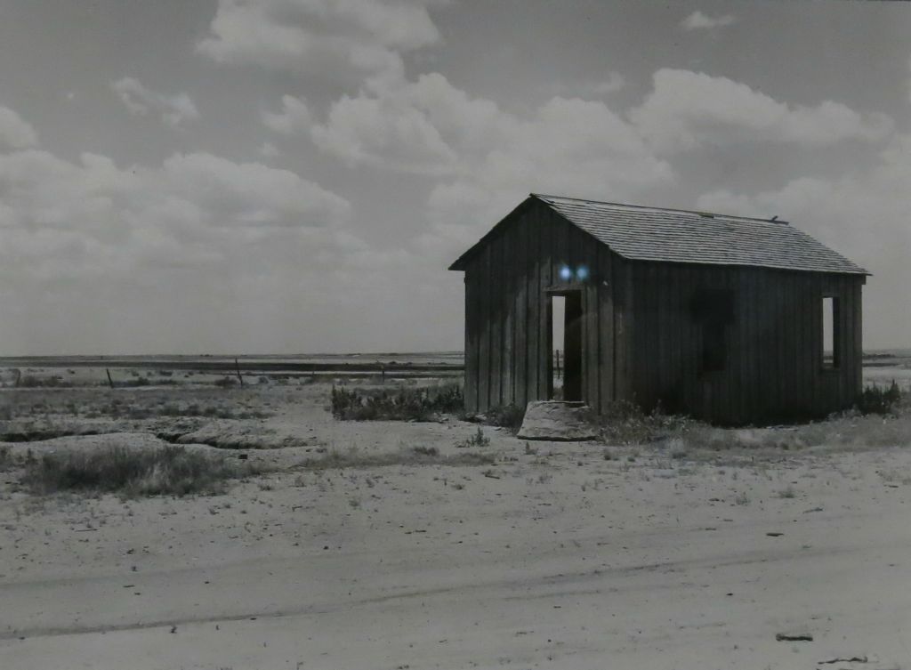 1938 en Oklahoma, maison abandonnée pour cause de sécheresse